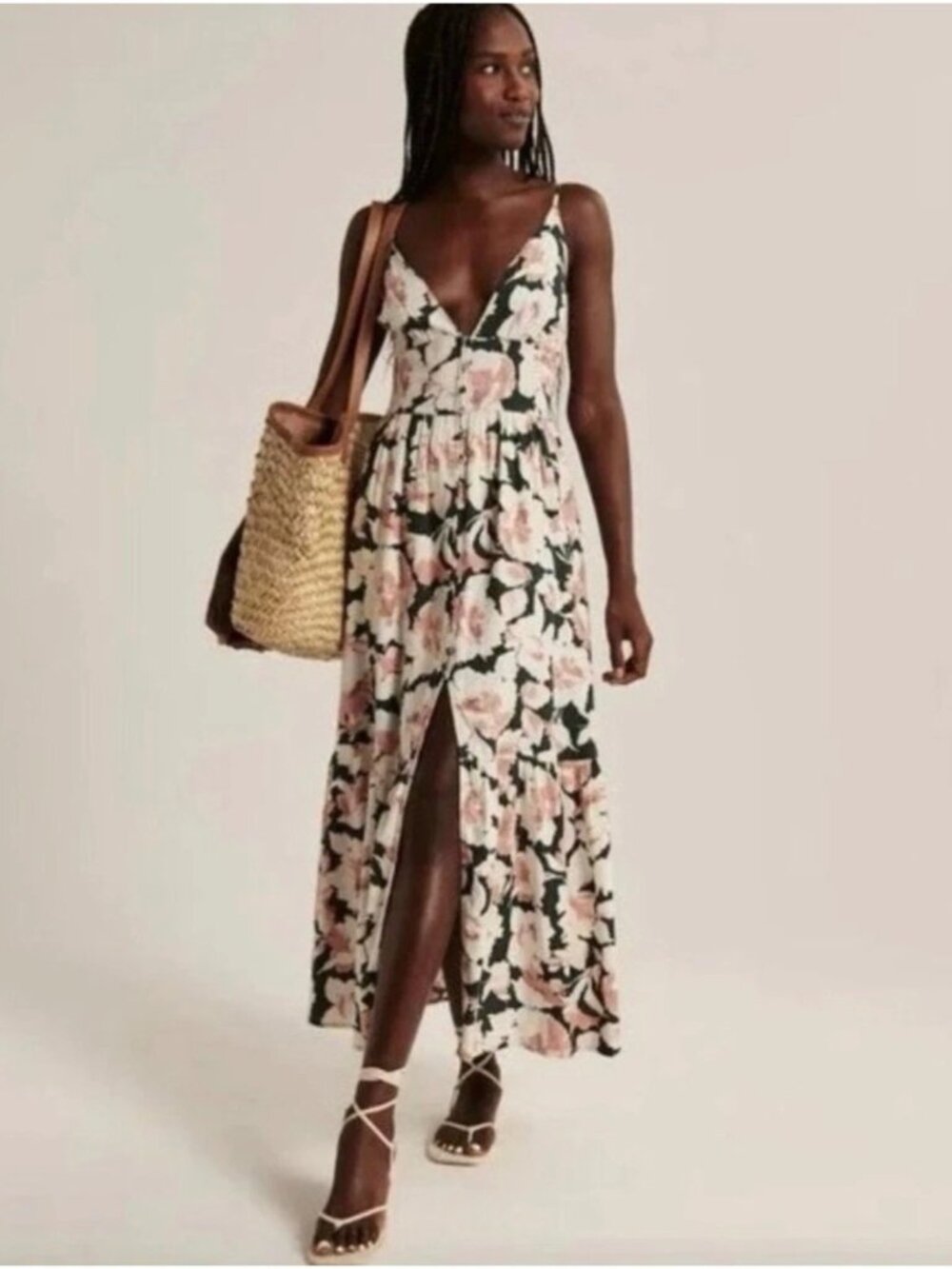 Abercrombie Button-Through Midi Sundress S